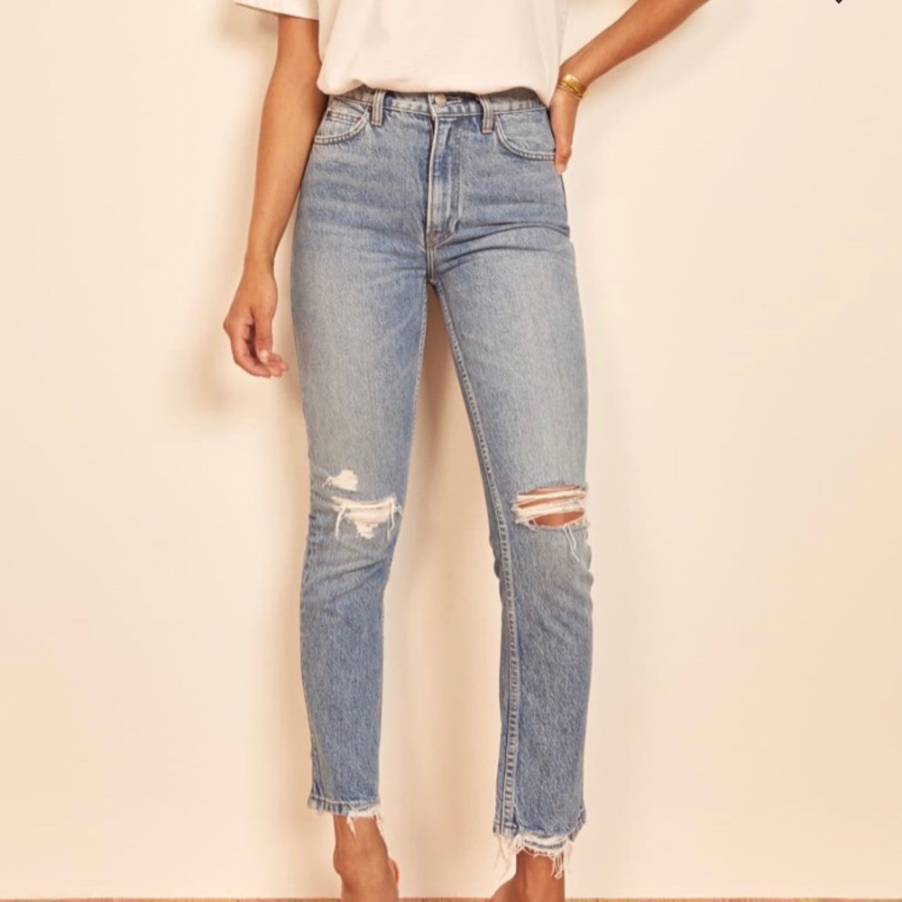 Reformation high rise cigarette jeans (Julia)